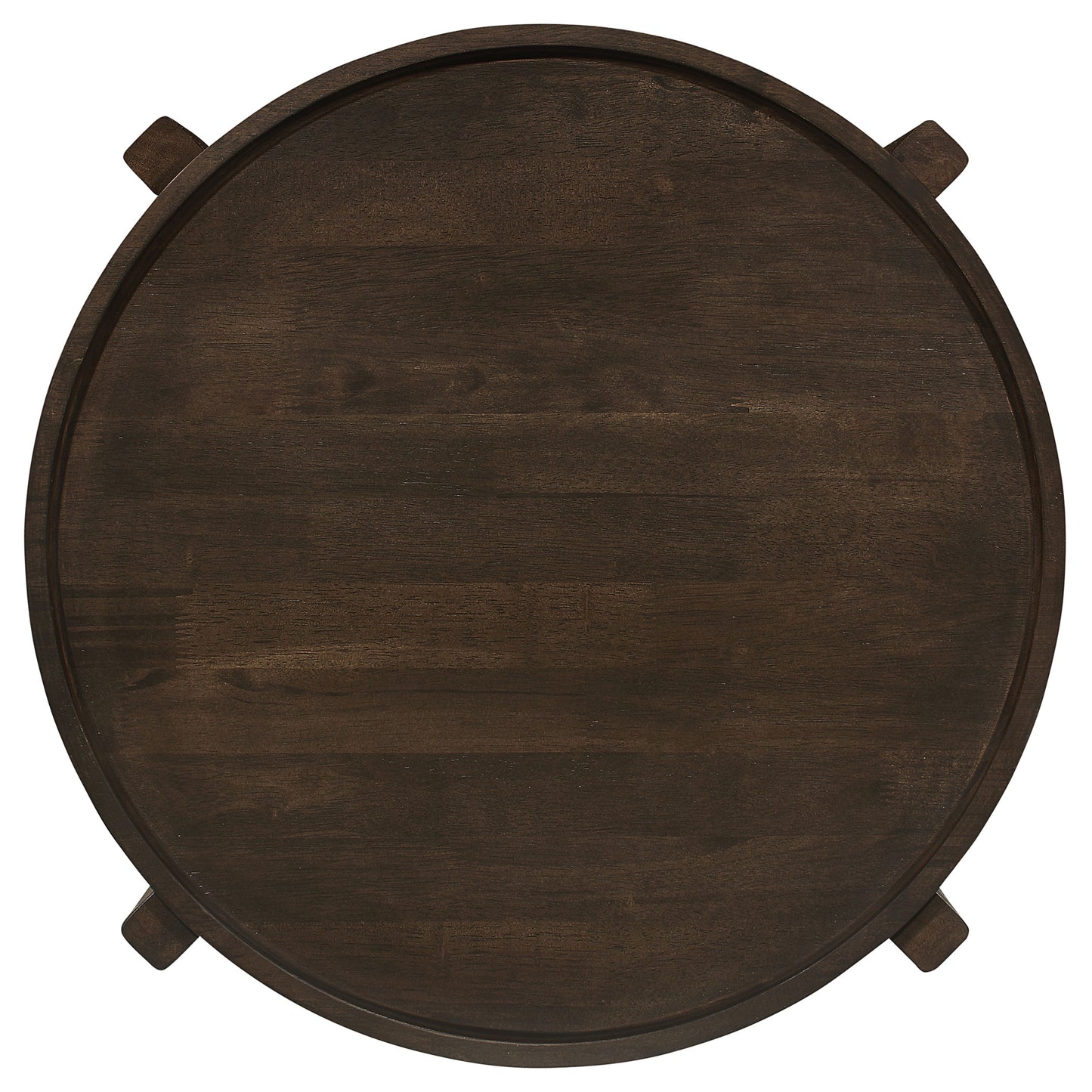 Juego de mesa de centro y auxiliar de madera maciza Cota de 2 piezas en marrón oscuro