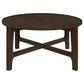 Juego de mesa de centro y auxiliar de madera maciza Cota de 2 piezas en marrón oscuro