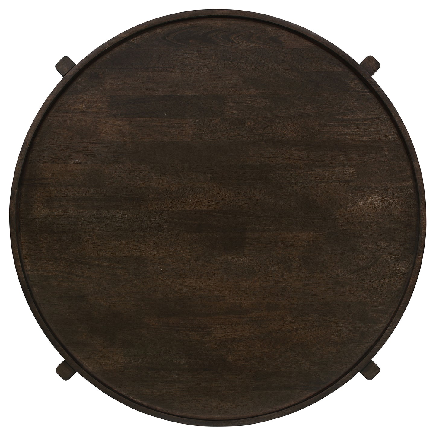 Juego de mesa de centro y auxiliar de madera maciza Cota de 2 piezas en marrón oscuro