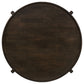 Juego de mesa de centro y auxiliar de madera maciza Cota de 2 piezas en marrón oscuro