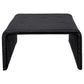 Juego de mesa auxiliar y de centro de ratán de 2 piezas Cahya, color negro