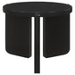 Juego de mesa de centro y auxiliar de madera maciza Cordova de 3 piezas, color negro