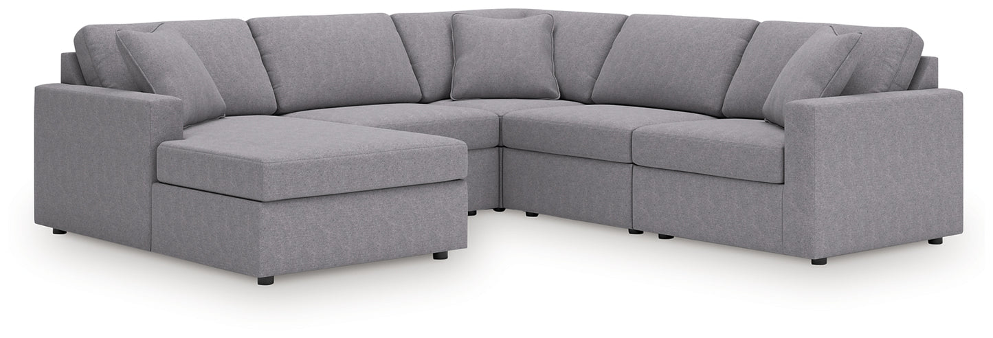 Seccional Modmax de 5 piezas con chaise longue