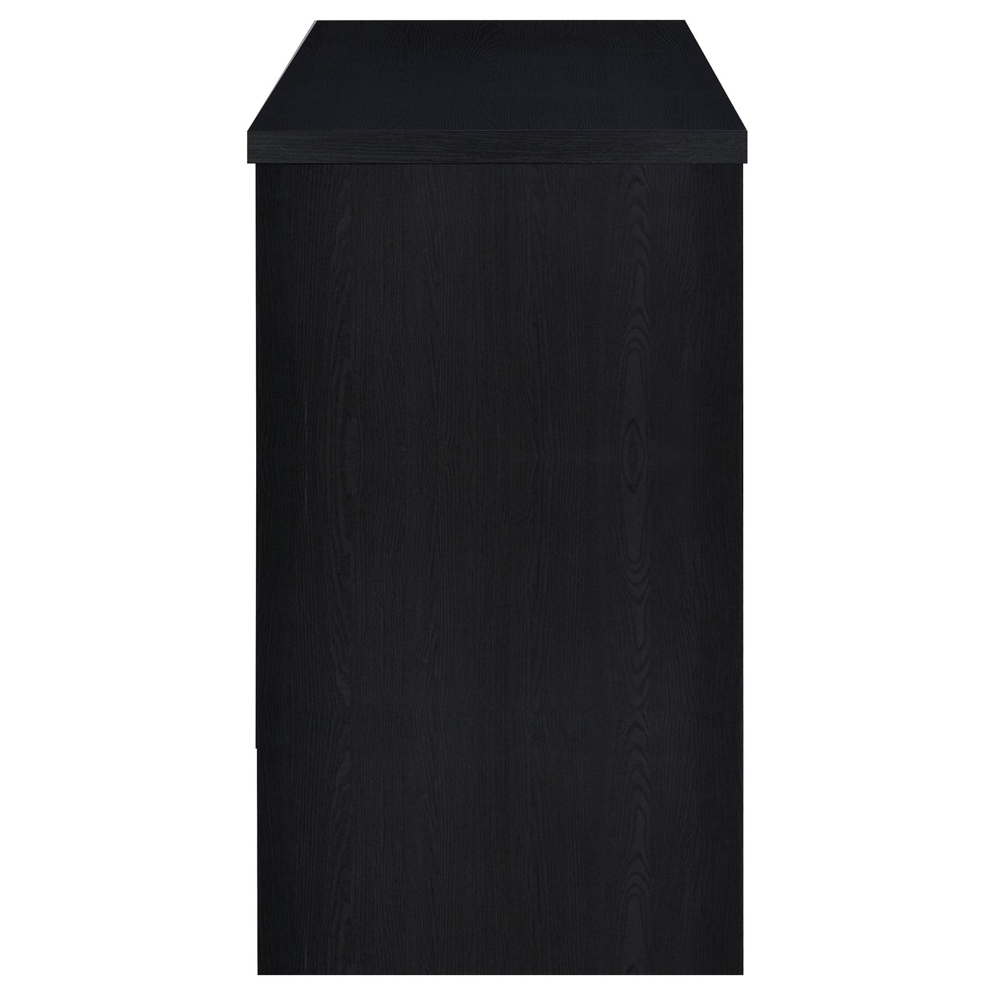 Topanga Engineered Wood Freestanding Home Bar Black