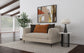 Loveseat con brazos esculpidos tapizado en chenilla Jade Latte