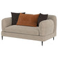 Loveseat con brazos esculpidos tapizado en chenilla Jade Latte