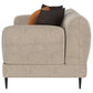 Loveseat con brazos esculpidos tapizado en chenilla Jade Latte