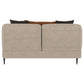 Loveseat con brazos esculpidos tapizado en chenilla Jade Latte