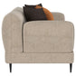 Loveseat con brazos esculpidos tapizado en chenilla Jade Latte