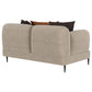 Loveseat con brazos esculpidos tapizado en chenilla Jade Latte