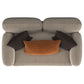 Loveseat con brazos esculpidos tapizado en chenilla Jade Latte