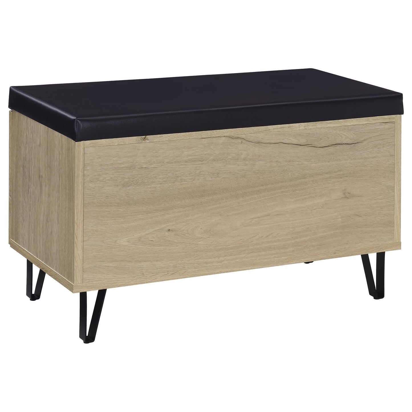 Banco de entrada acolchado para zapatos Brixton de 2 puertas, roble blanco