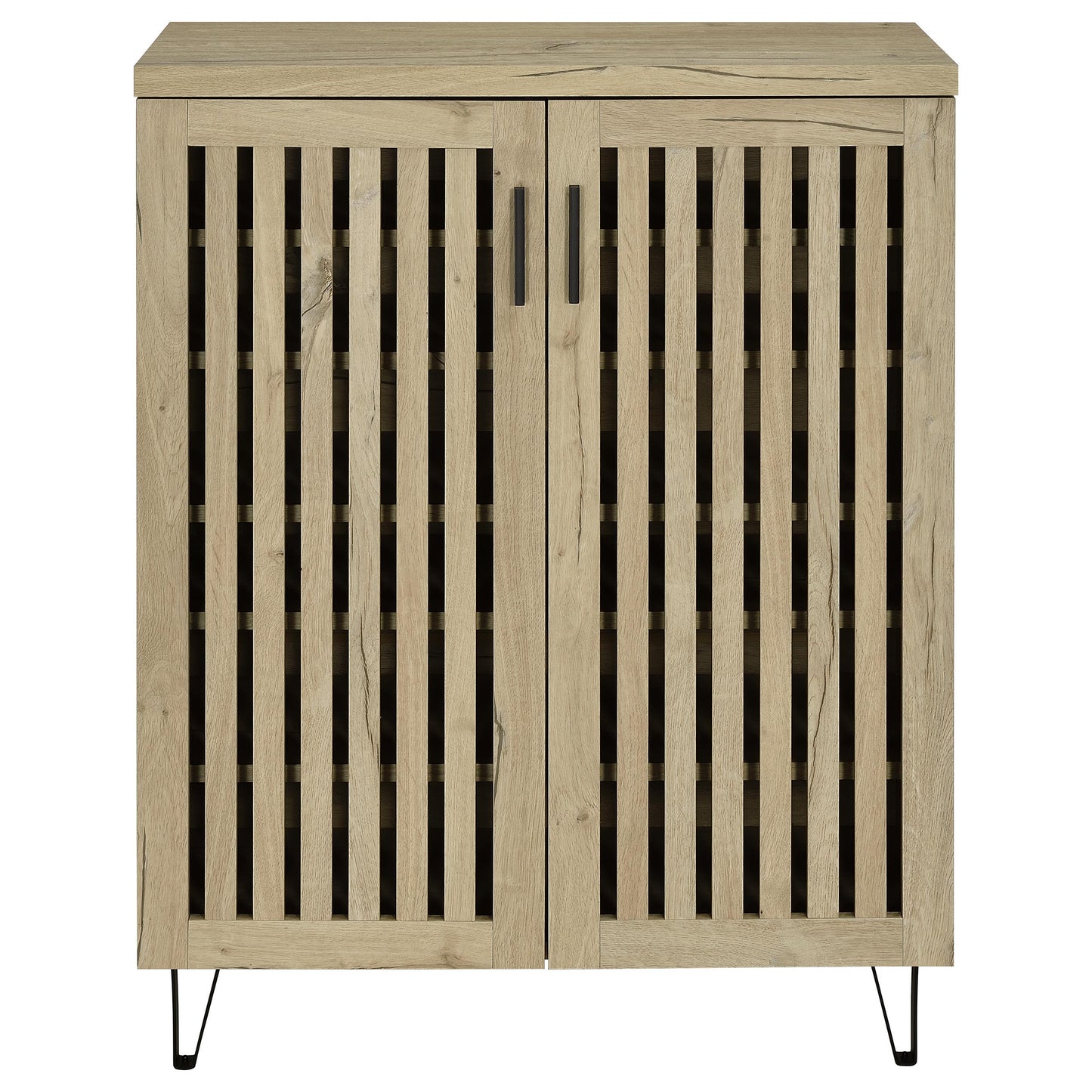 Zapateros Brixton de dos puertas para entrada, roble blanco