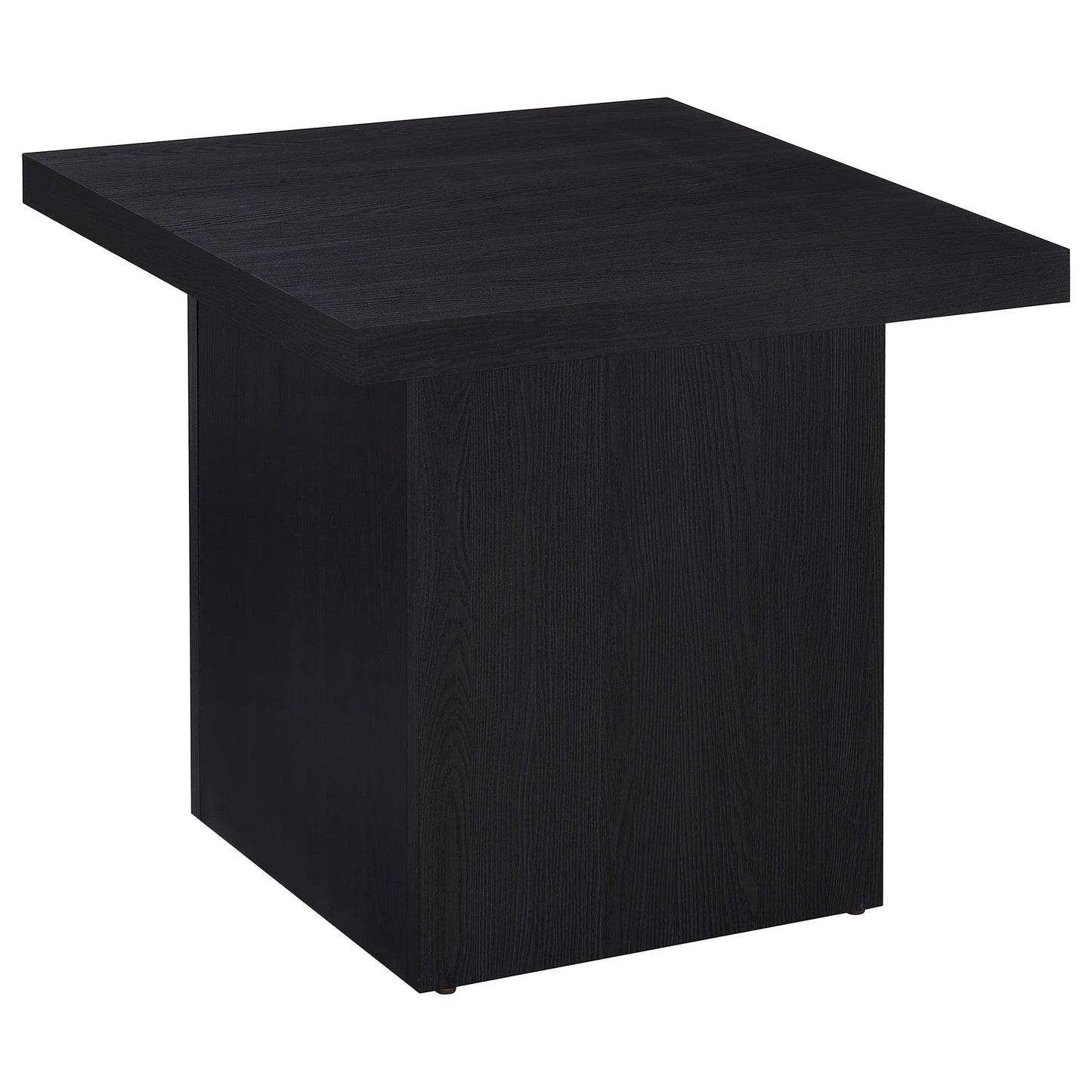 Mesa auxiliar laminada Max Square Engineered, color negro