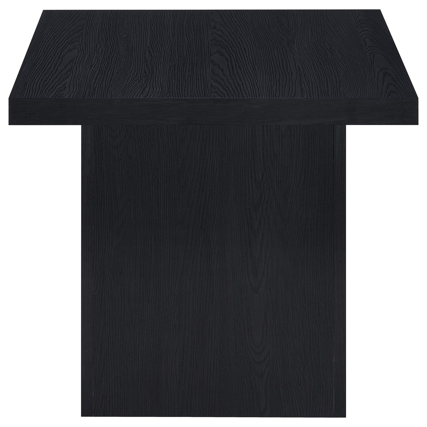 Mesa auxiliar laminada Max Square Engineered, color negro