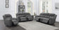 Loveseat eléctrico tapizado Bahrain en color carbón