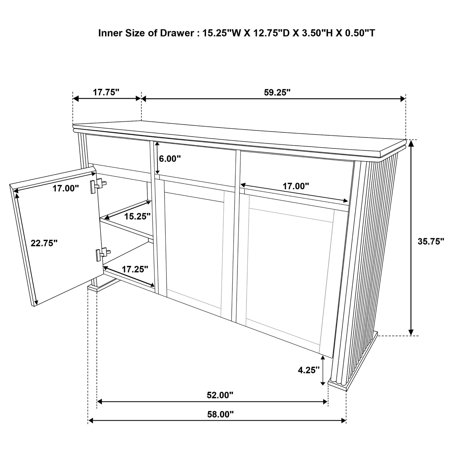 Juego de comedor extensible Adina de 8 piezas en marrón claro envejecido