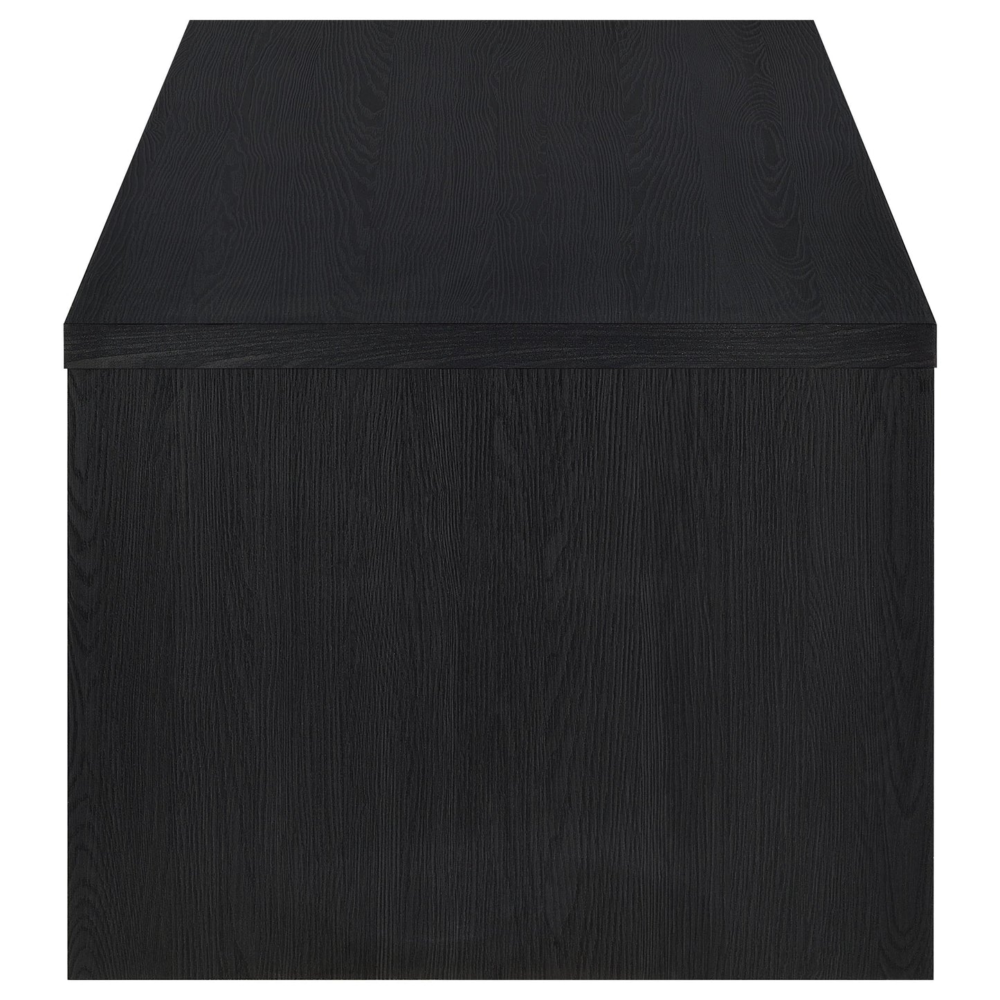 Mesa de centro elevable Knapp con dos cajones, color negro