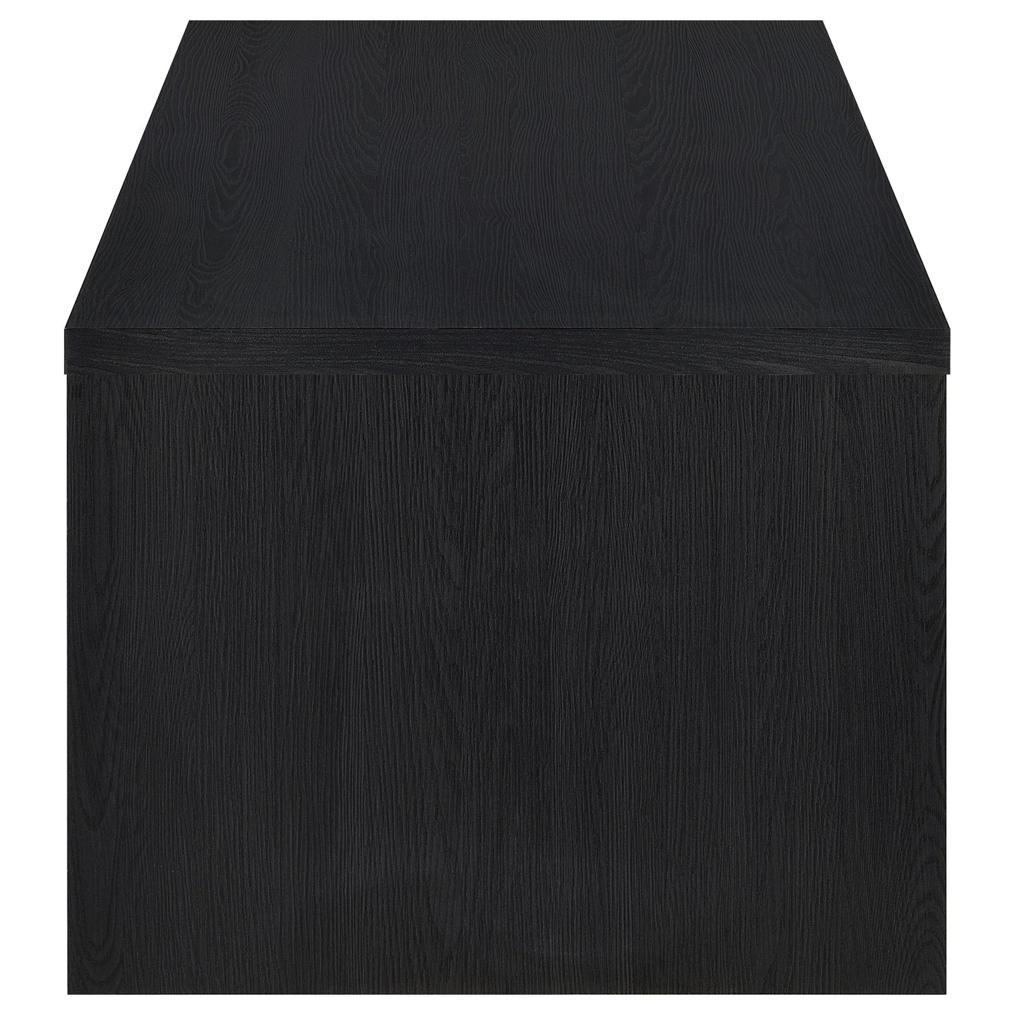 Mesa de centro elevable Knapp con dos cajones, color negro