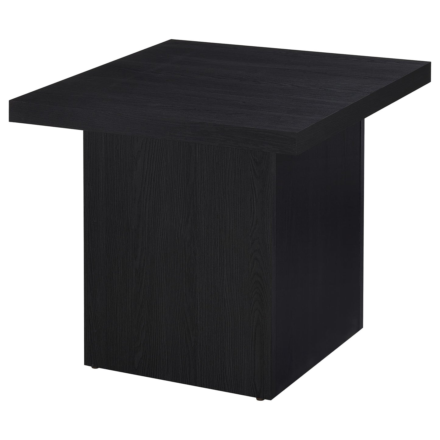 Juego de mesa de centro y auxiliar rectangular Max de 3 piezas, color negro