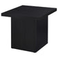 Juego de mesa de centro y auxiliar rectangular Max de 3 piezas, color negro