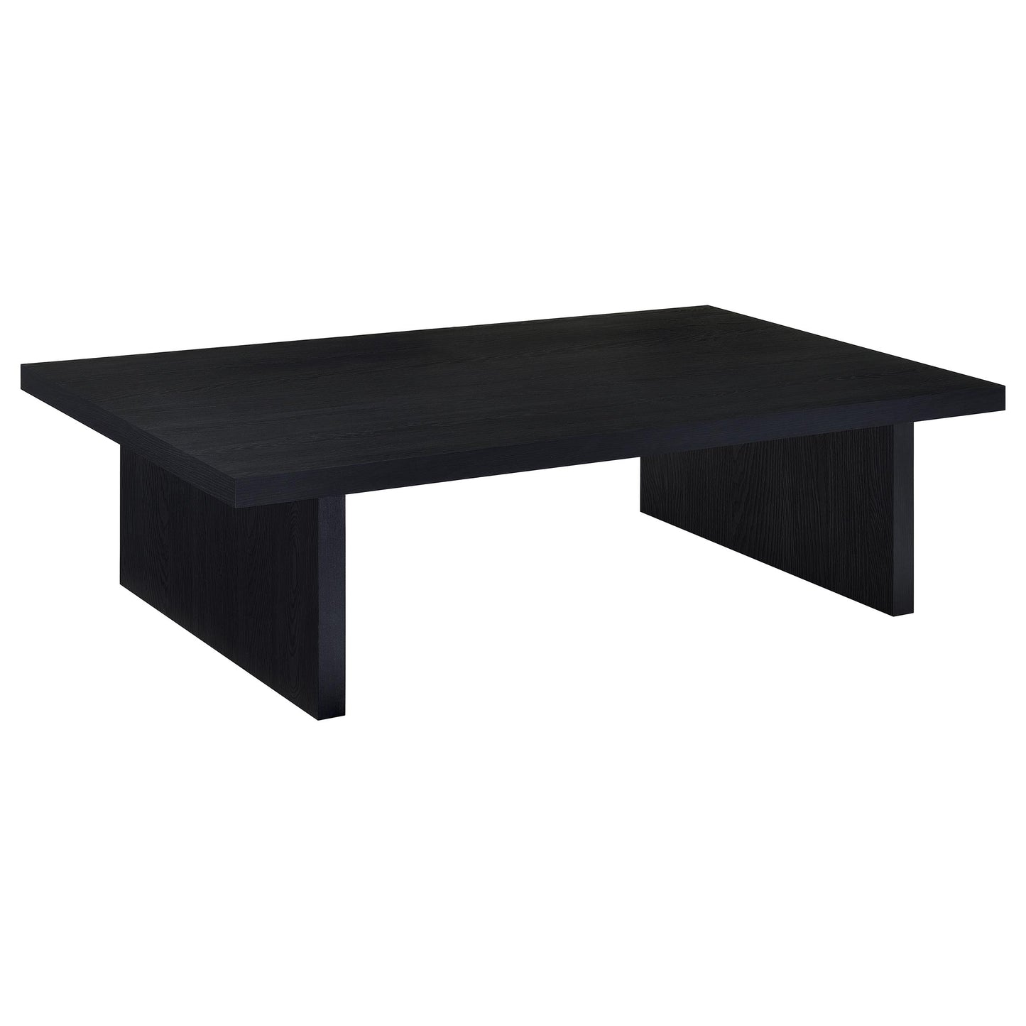 Juego de mesa de centro y auxiliar rectangular Max de 3 piezas, color negro