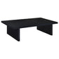 Juego de mesa de centro y auxiliar rectangular Max de 3 piezas, color negro