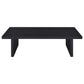 Juego de mesa de centro y auxiliar rectangular Max de 3 piezas, color negro