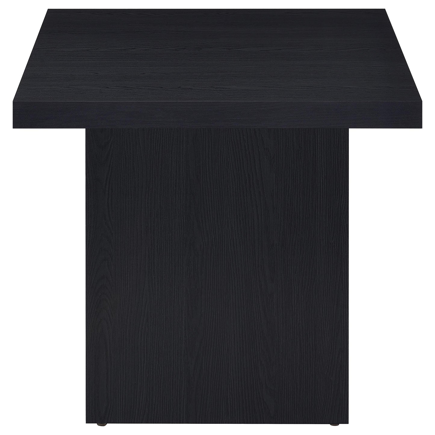 Juego de mesa de centro y auxiliar rectangular Max de 3 piezas, color negro