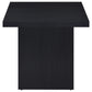 Juego de mesa de centro y auxiliar rectangular Max de 3 piezas, color negro