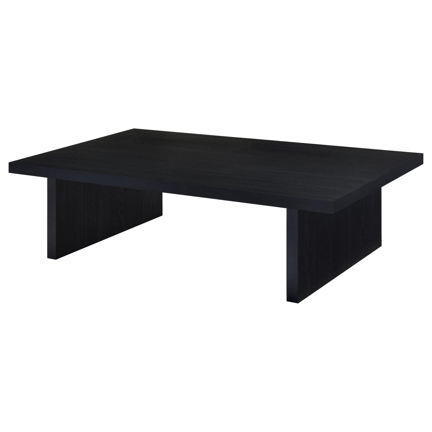Juego de mesa de centro y auxiliar rectangular Max de 3 piezas, color negro