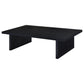 Juego de mesa de centro y auxiliar rectangular Max de 3 piezas, color negro