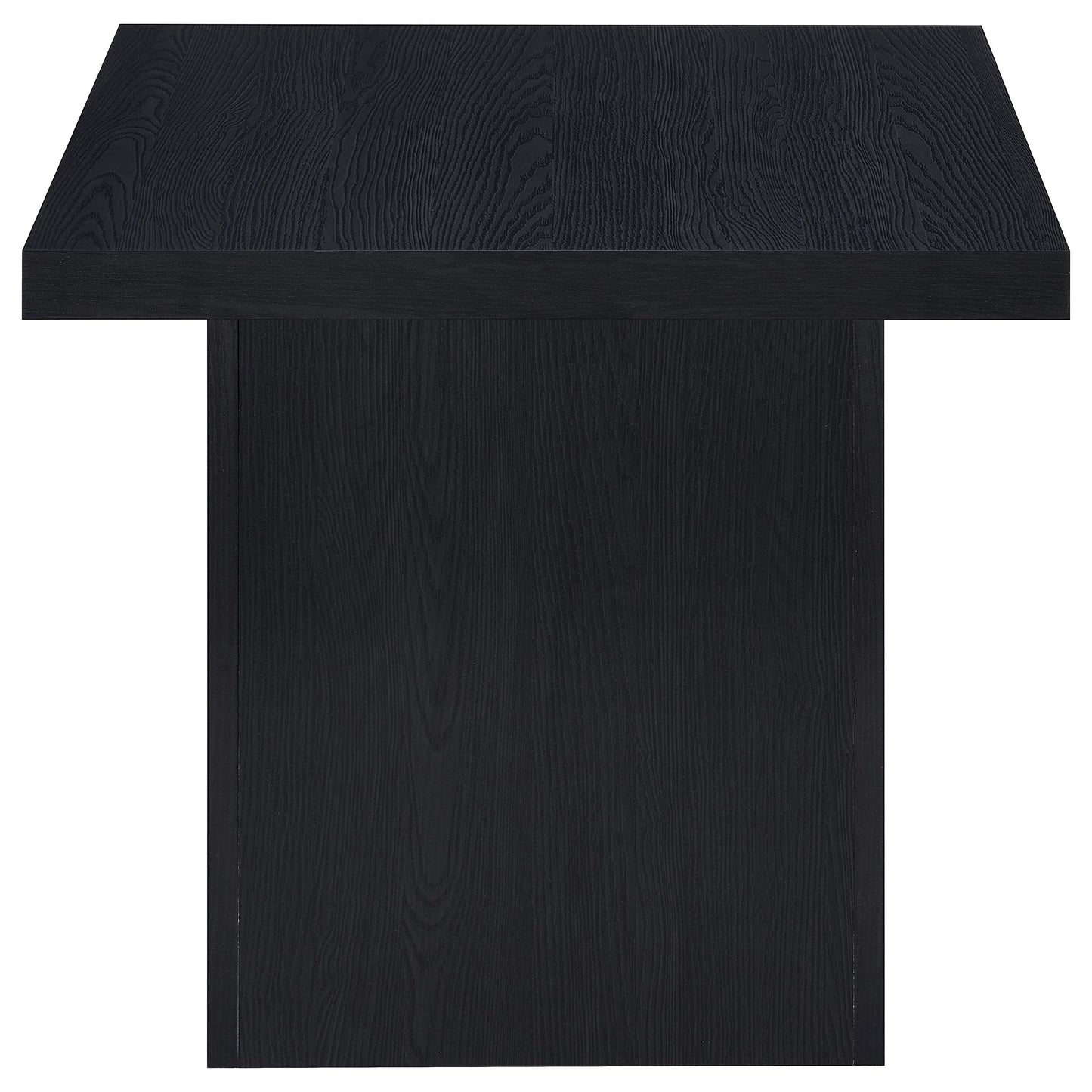 Juego de mesa de centro y auxiliar rectangular Max de 3 piezas, color negro