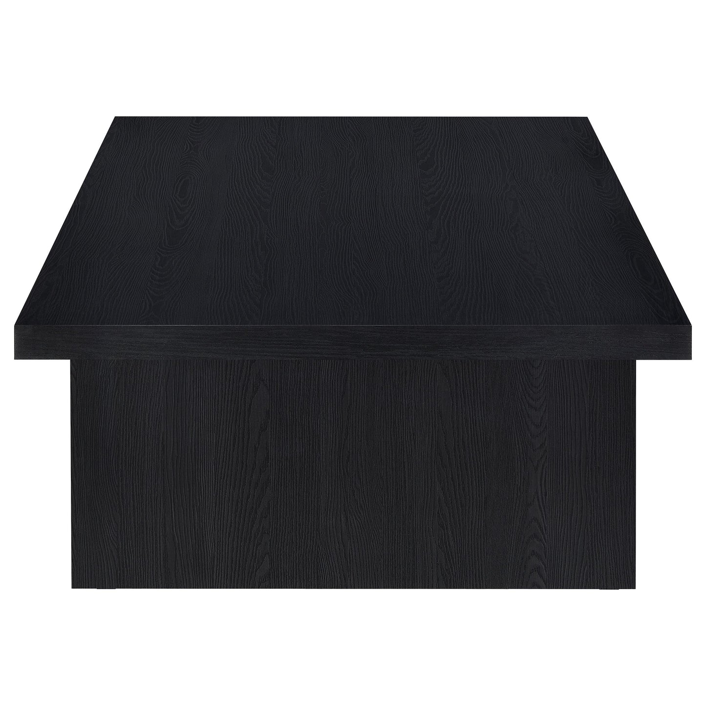 Juego de mesa de centro y auxiliar rectangular Max de 3 piezas, color negro