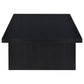 Juego de mesa de centro y auxiliar rectangular Max de 3 piezas, color negro