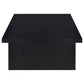 Juego de mesa de centro y auxiliar rectangular Max de 3 piezas, color negro