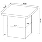 Juego de mesa de centro y auxiliar rectangular Max de 3 piezas, color negro
