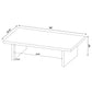 Juego de mesa de centro y auxiliar rectangular Max de 3 piezas, color negro