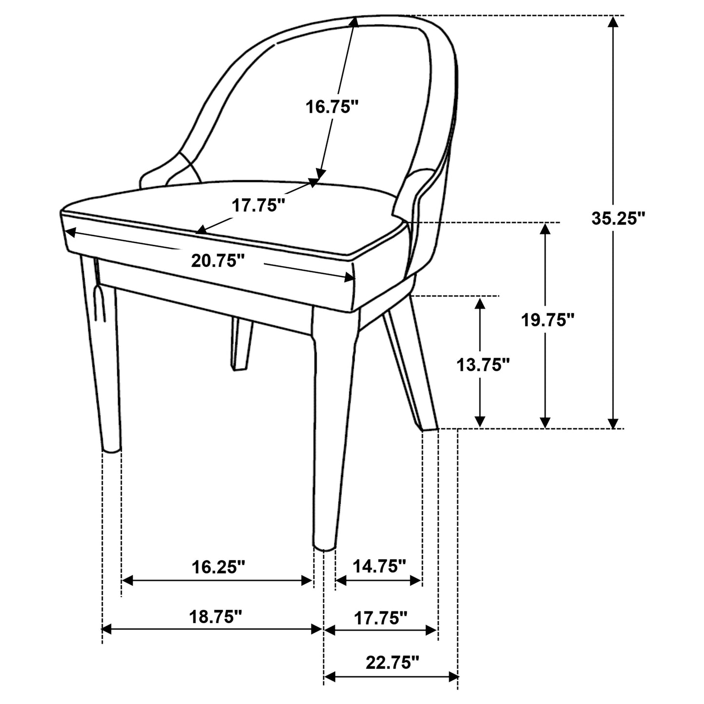Reseda Upholstered Dining Side Chair Beige (Set of 2)
