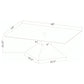 Juego de mesa de centro y auxiliar rectangular Jenny de 3 piezas, cromado