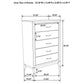Juego de dormitorio Watson California King de 5 piezas en roble gris