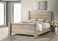 Cama Oakglen de 55 pulgadas con paneles estilo Eastern King, roble desgastado
