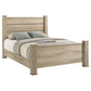 Cama Oakglen de 55 pulgadas con paneles estilo Eastern King, roble desgastado