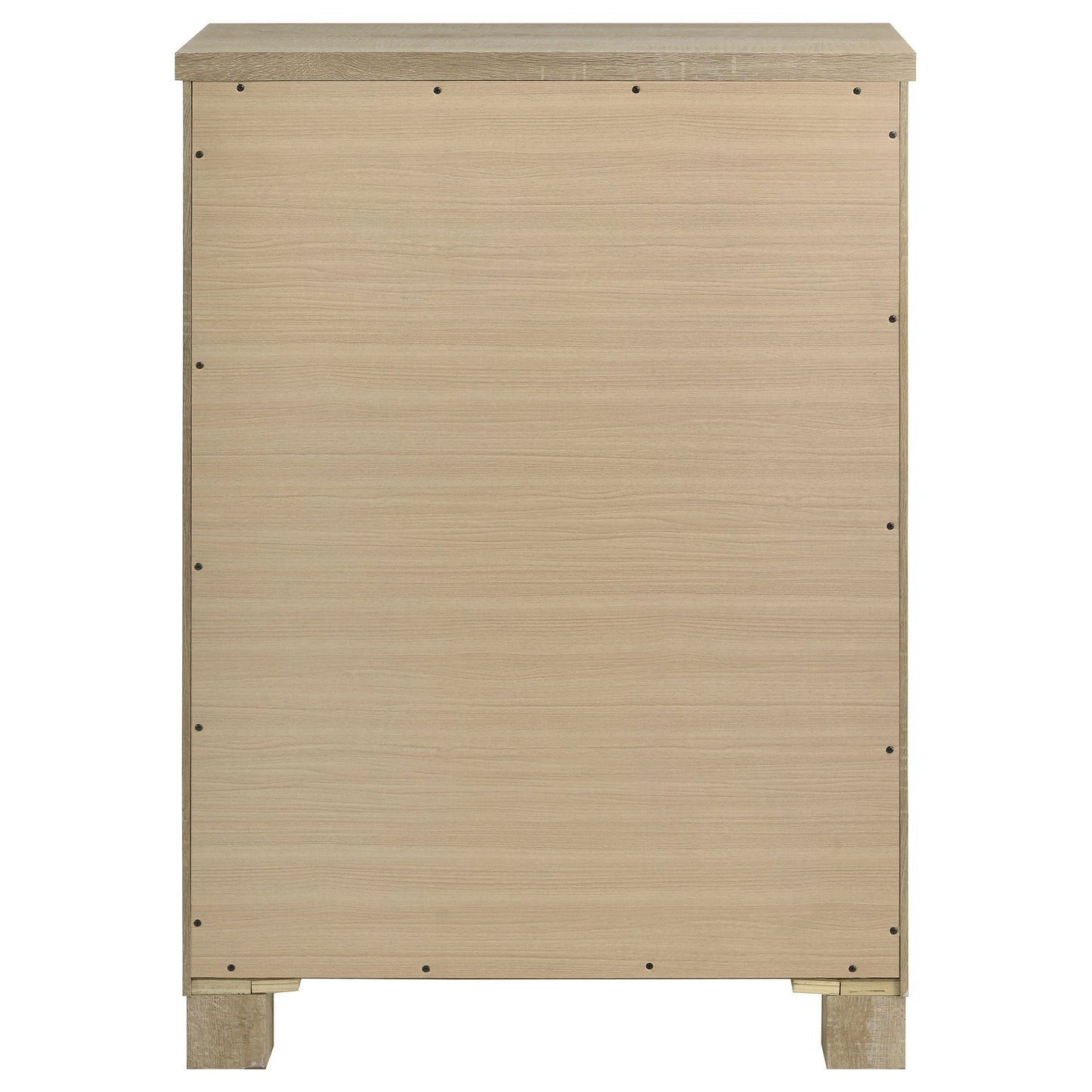 Cómoda de dormitorio Oakglen de 5 cajones en roble desgastado