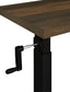 Mesa C móvil para dormitorio Westpark con altura ajustable, pino oscuro