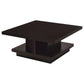 Juego de mesa de centro y auxiliar cuadrada de 2 piezas Reston Cappuccino