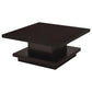 Juego de mesa de centro y auxiliar cuadrada de 2 piezas Reston Cappuccino