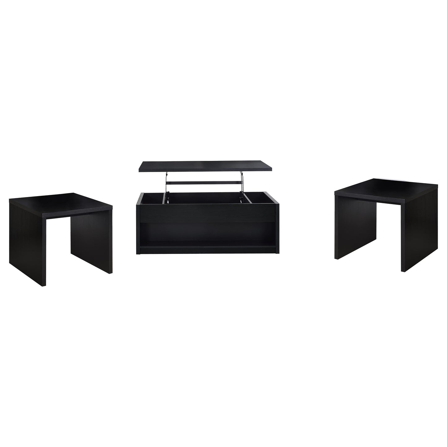 Knapp 3-piece Lift Top Coffee Table Set Black