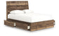 Cama Queen Chirason con paneles y almacenamiento