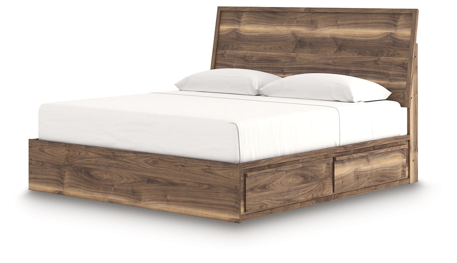Cama Chirason King con paneles y almacenamiento